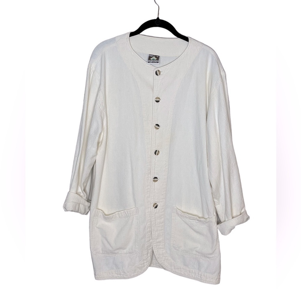 CALIFORNIA DRAWSTRINGS Cream Button Down‎ Jacket